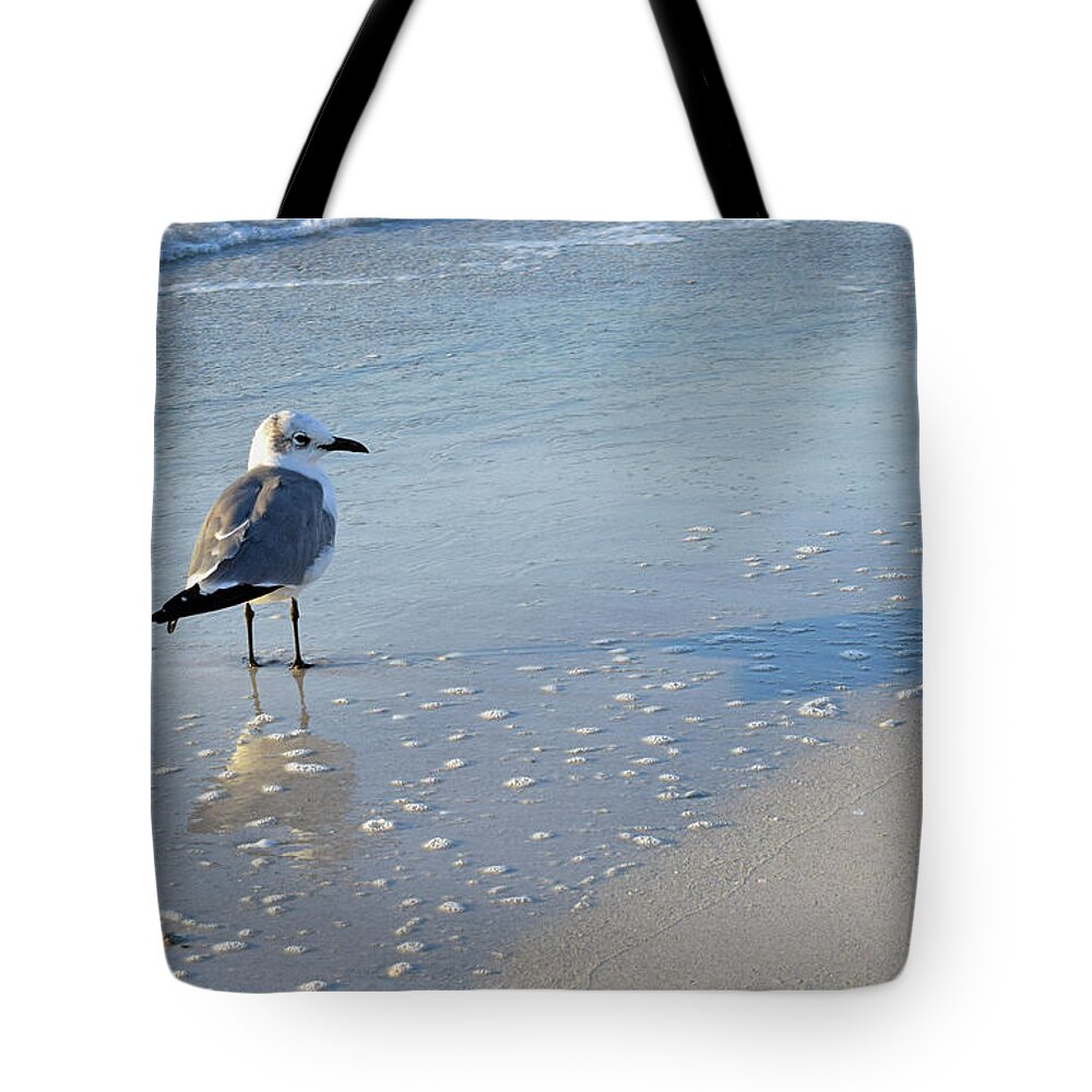 Photograph Tote Bag featuring the photograph Gull #1 by Larah McElroy