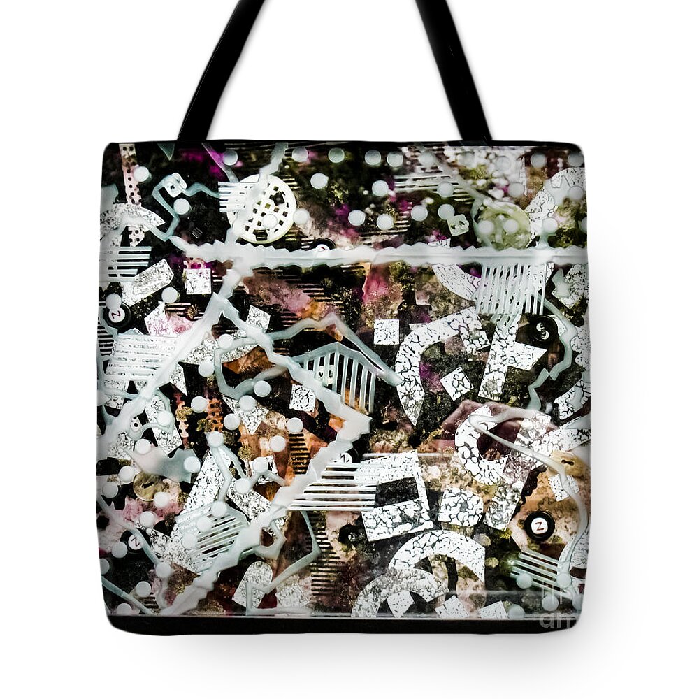 Parallel Tote Bag featuring the glass art Shifting Layers by Alone Larsen