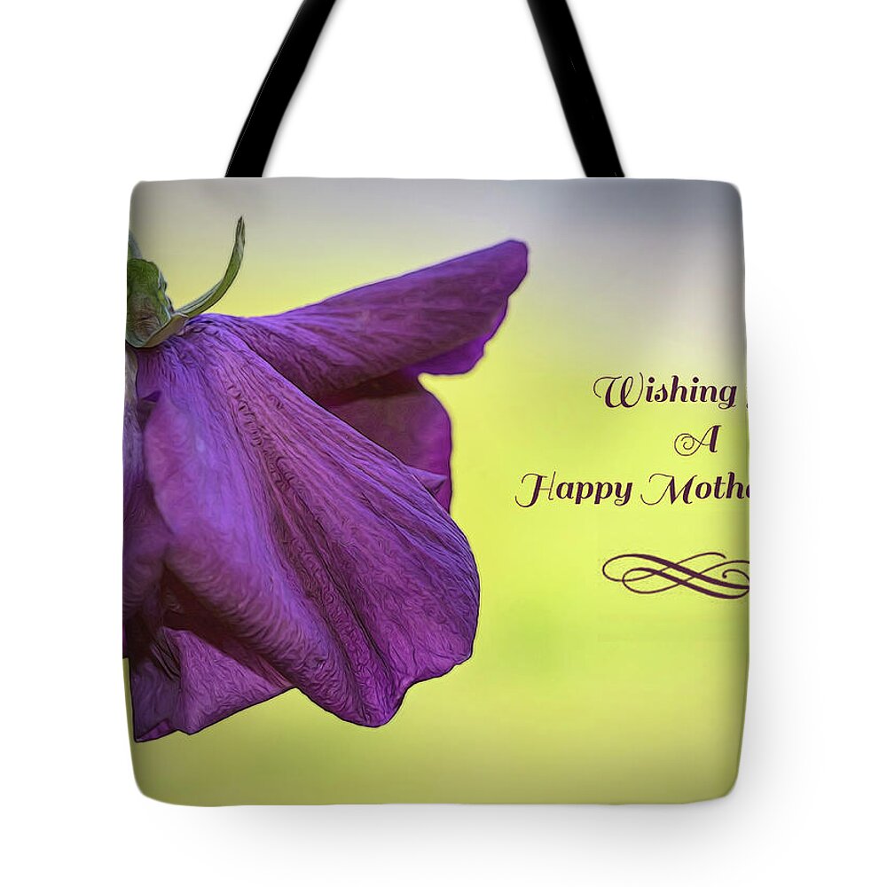 Pansy Tote Bag featuring the photograph Happy Mothers Day #1 by Cathy Kovarik