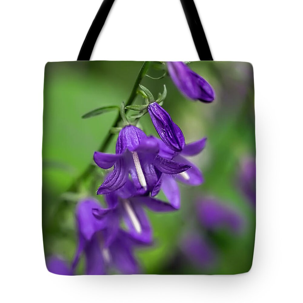 Bellflower Tote Bag featuring the photograph Harebells 2n by Leif Sohlman