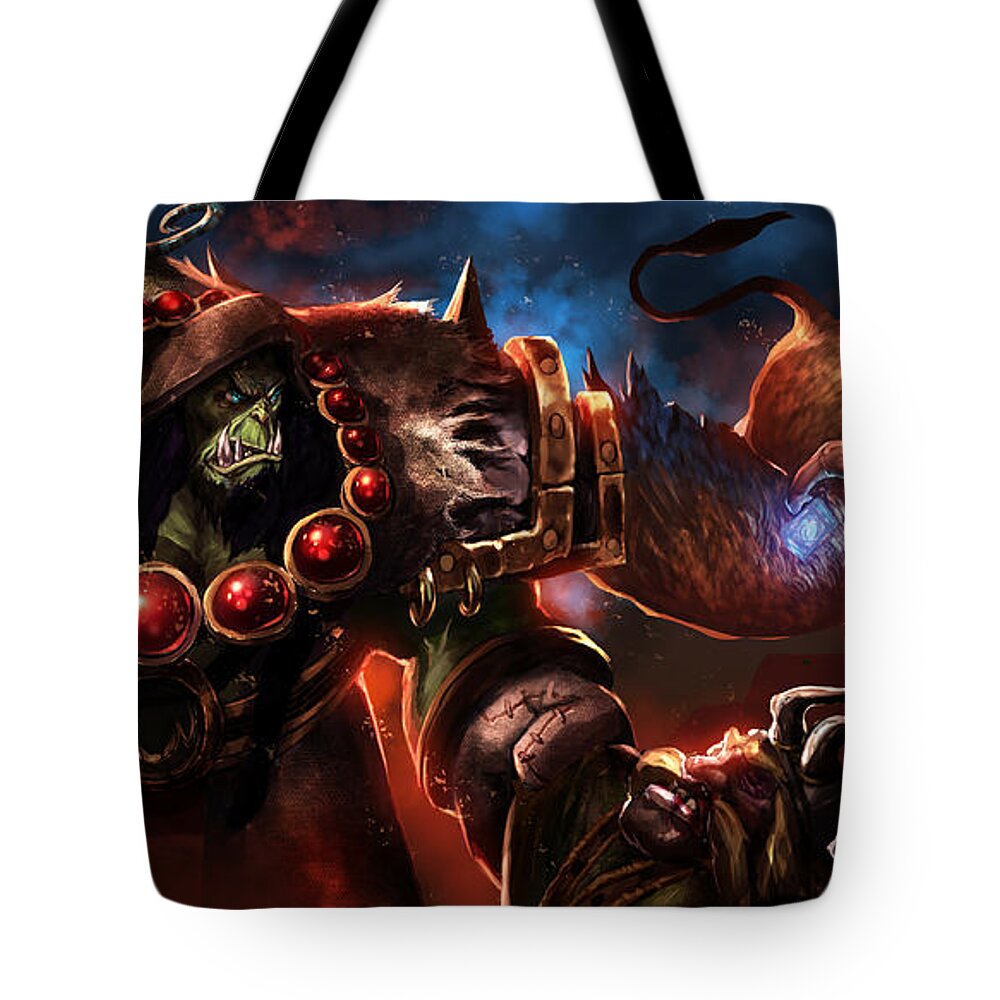 Heroes Of The Storm Tote Bag featuring the digital art Heroes of the Storm #1 by Maye Loeser