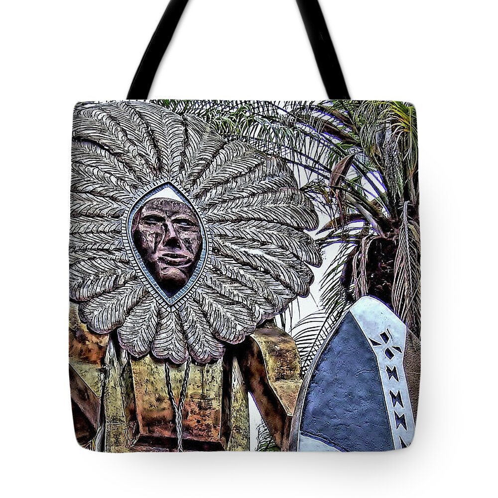 Statue Tote Bag featuring the photograph Honolulu Zoo Keeper II by Donald J Gray