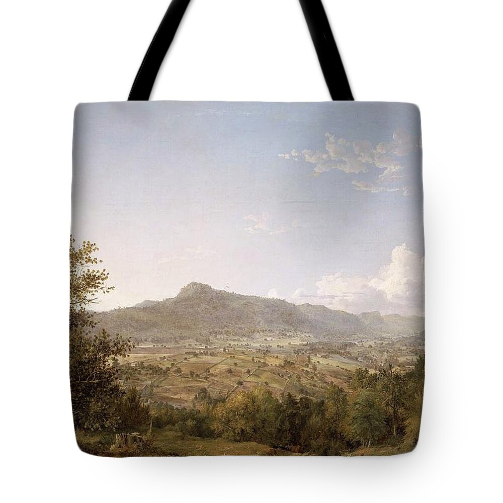 Schatacook Mountain Tote Bag featuring the painting Housatonic Valley by MotionAge Designs