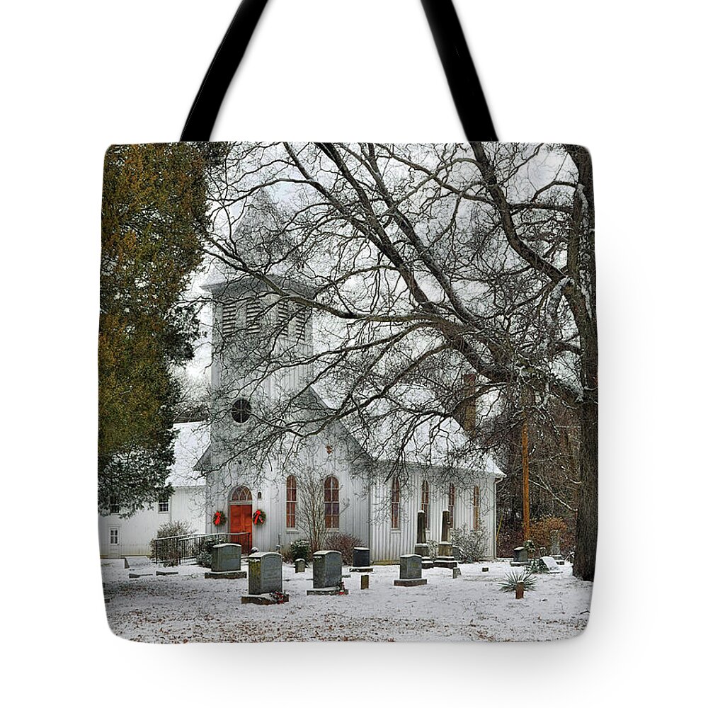 Winter Tote Bag featuring the photograph House of worship #1 by Richard Macquade