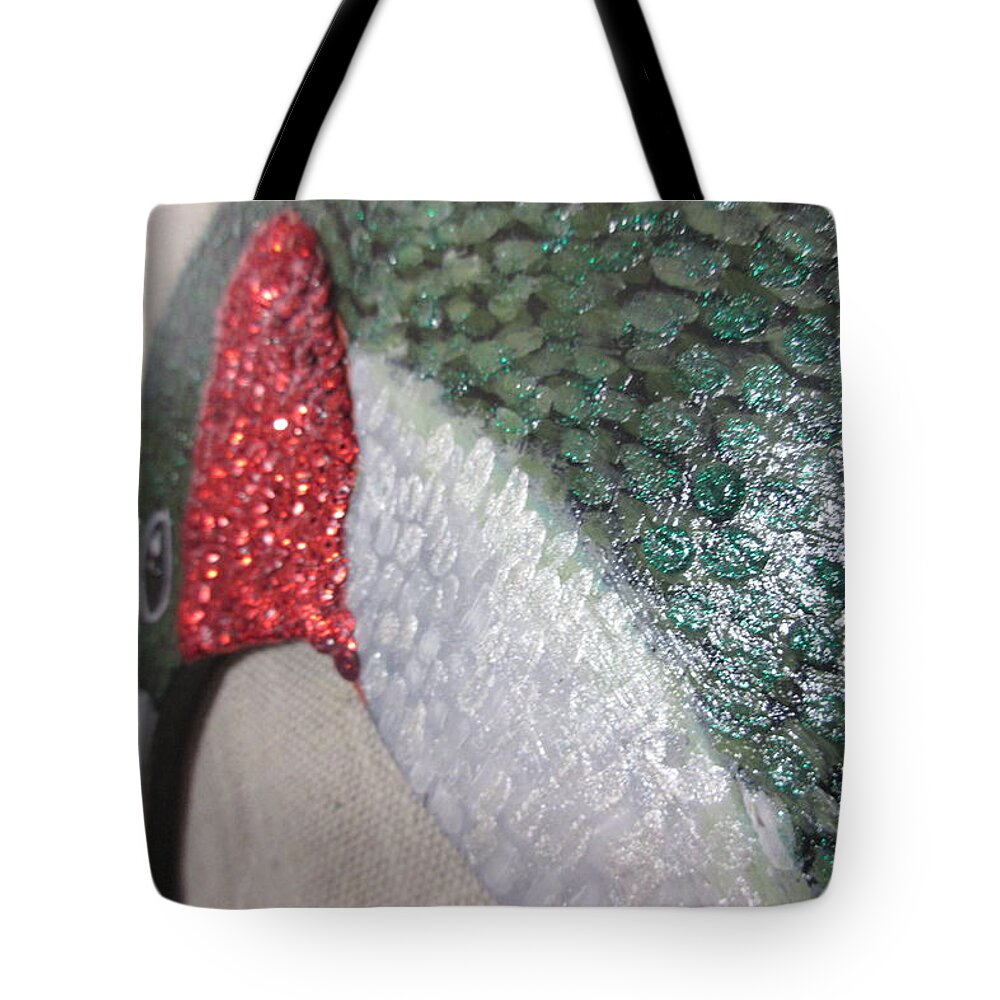  Tote Bag featuring the painting Hummingbird detail #1 by Patricia Arroyo