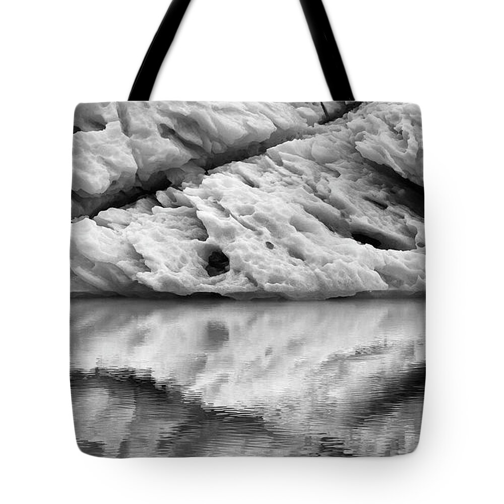 Blue Tote Bag featuring the photograph Iceberg Closeup Greenland 6849 #2 by Bob Neiman
