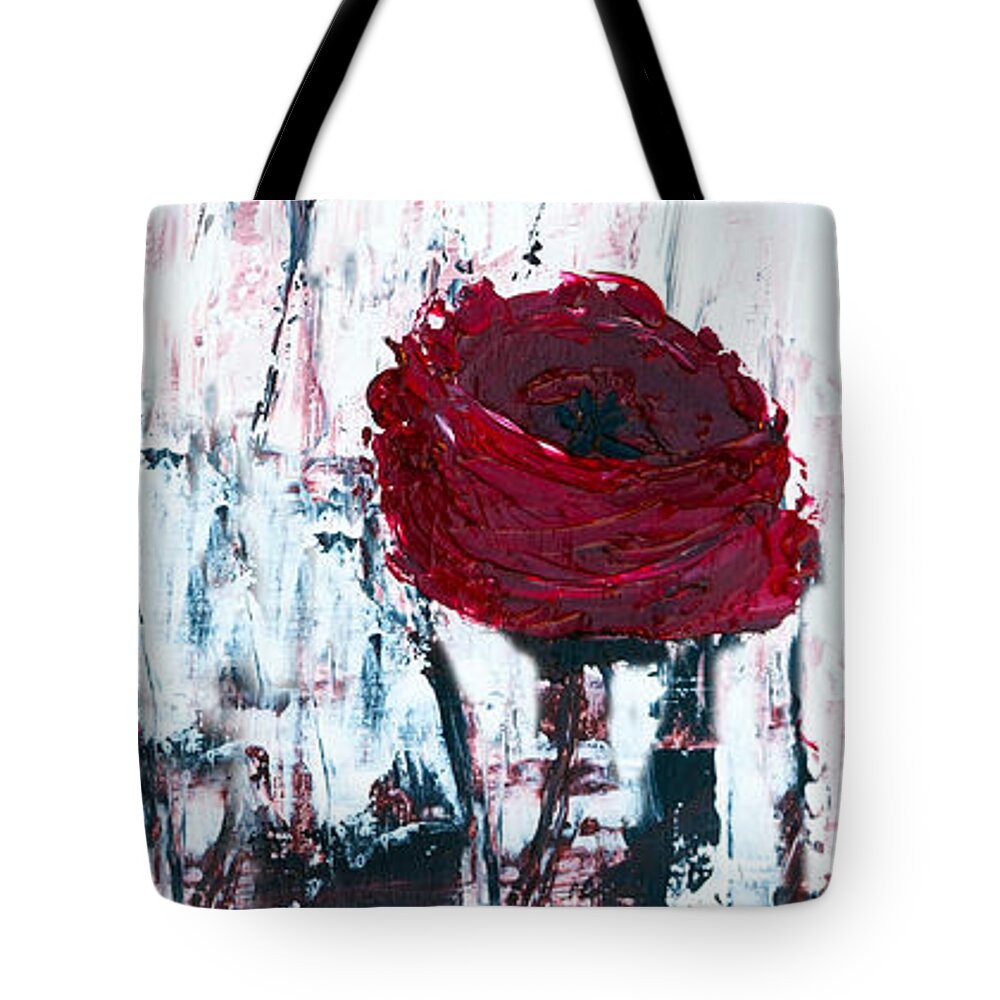 Ann Tote Bag featuring the painting Impressionist Floral B8516 by Mas Art Studio