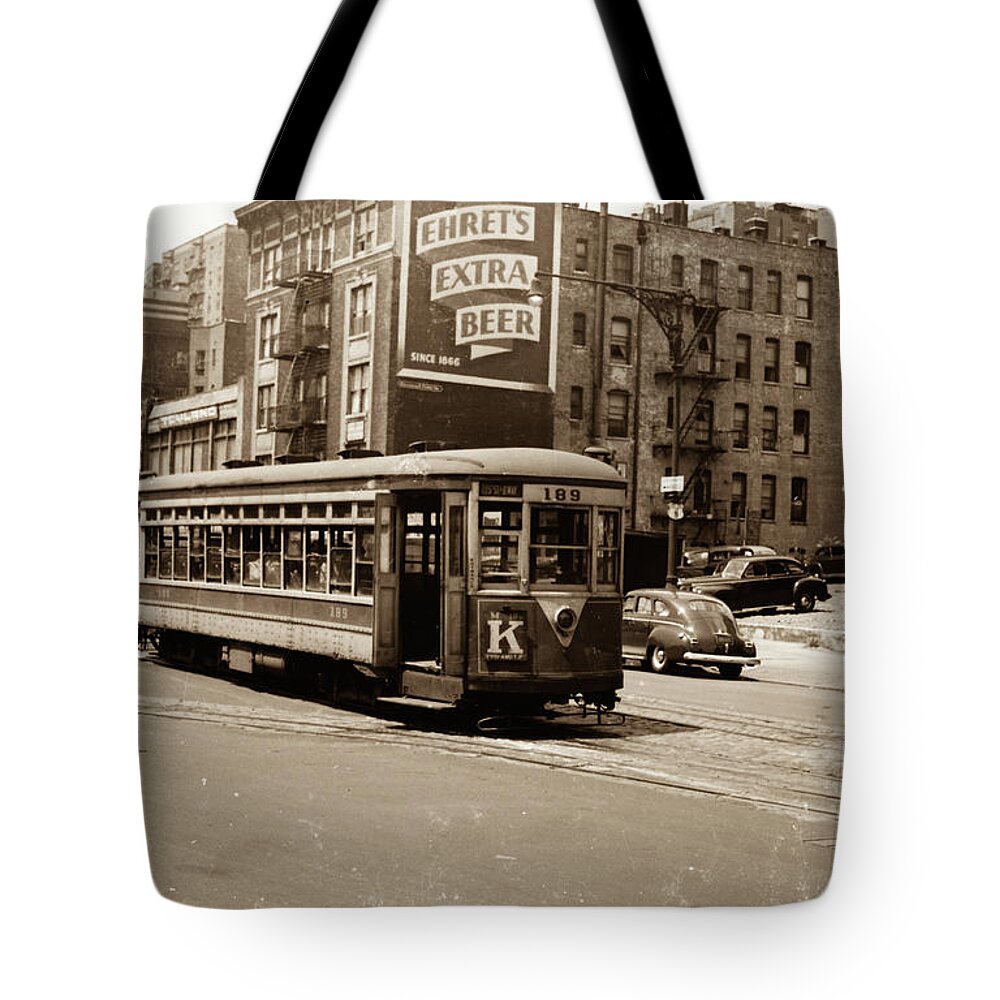 Inwood Tote Bag featuring the photograph Inwood Trolley #1 by Cole Thompson