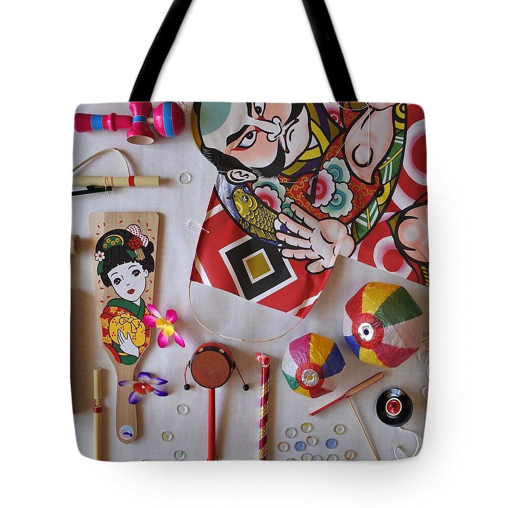 Japanese Tote Bag featuring the photograph Japanese traditional toys #1 by Masato