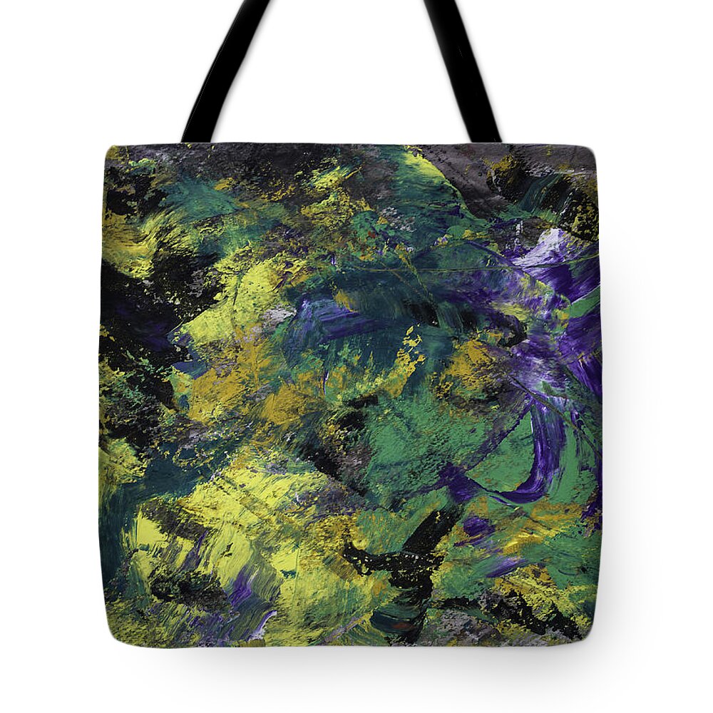 Abstract Tote Bag featuring the painting Jesse Caramel by Julius Hannah
