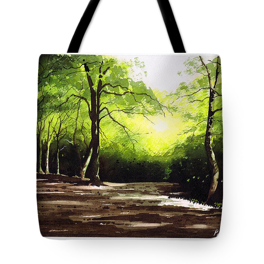 Judy Woods Tote Bag featuring the painting Judy Woods by Paul Dene Marlor
