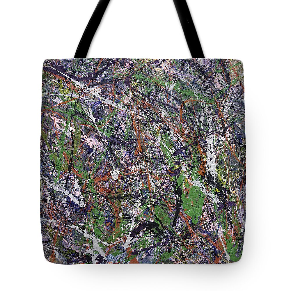 Abstract Tote Bag featuring the painting Nacho Santana by Julius Hannah