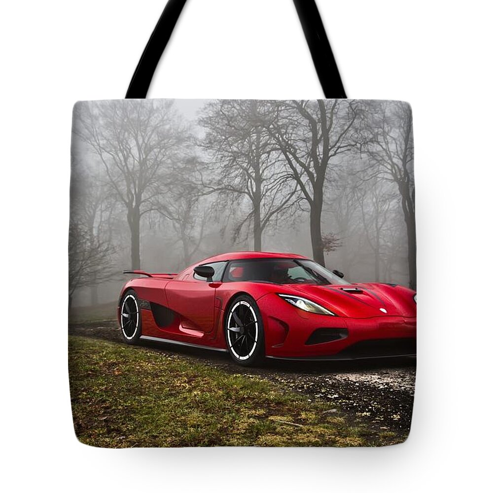 Koenigsegg Tote Bag featuring the photograph Koenigsegg #1 by Jackie Russo