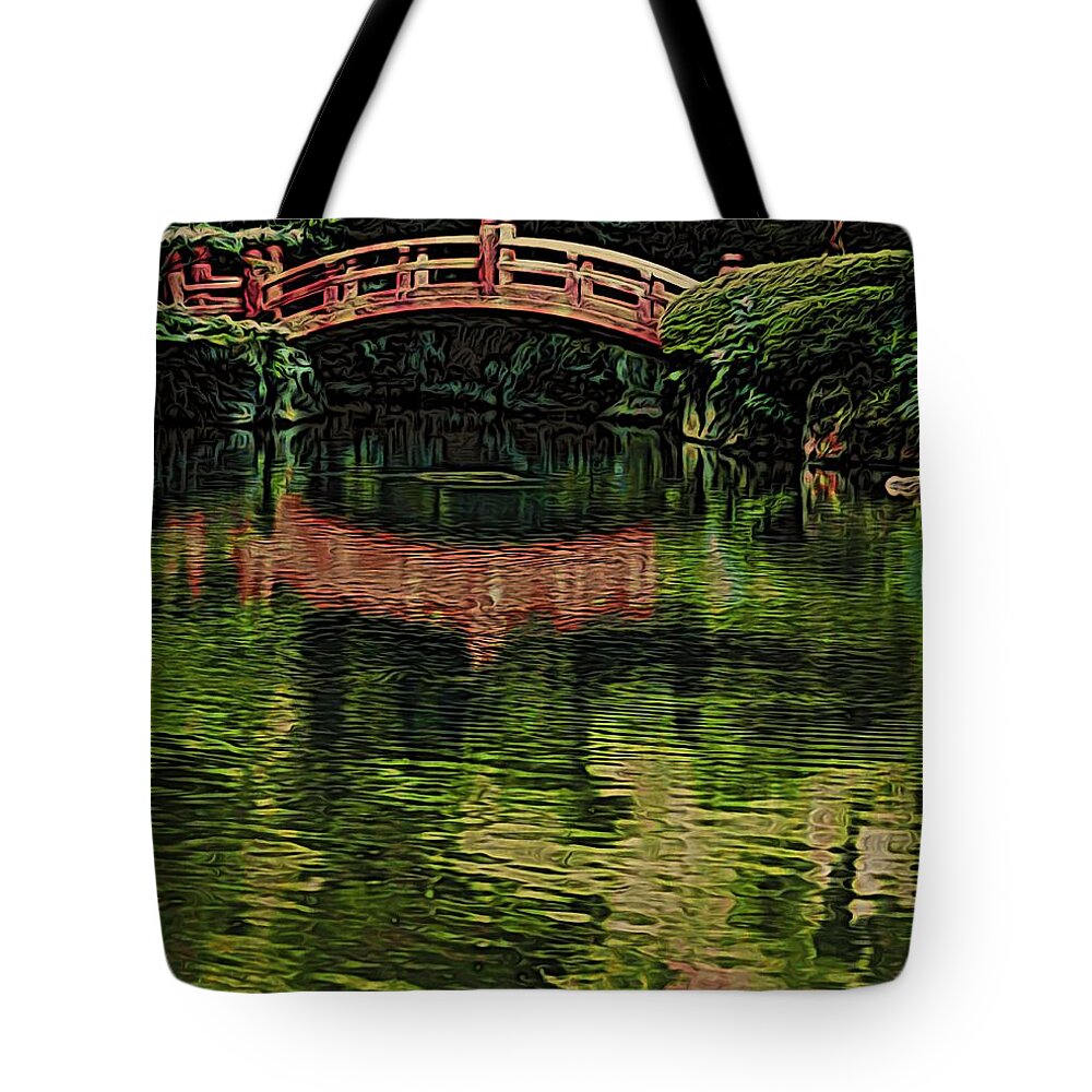 Tokyo Tote Bag featuring the photograph Kyu Yasuda Garden #2 by Steven Richman