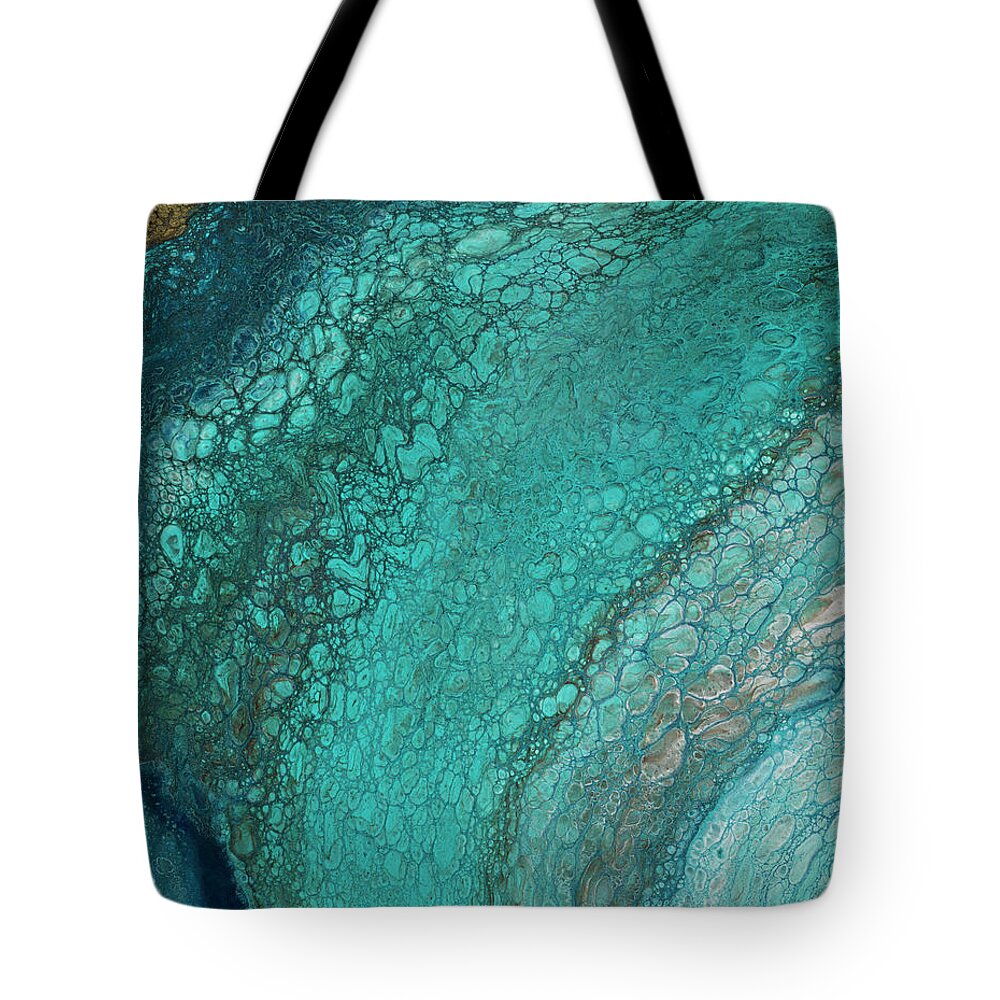 Organic Tote Bag featuring the painting Lagoon #1 by Tamara Nelson