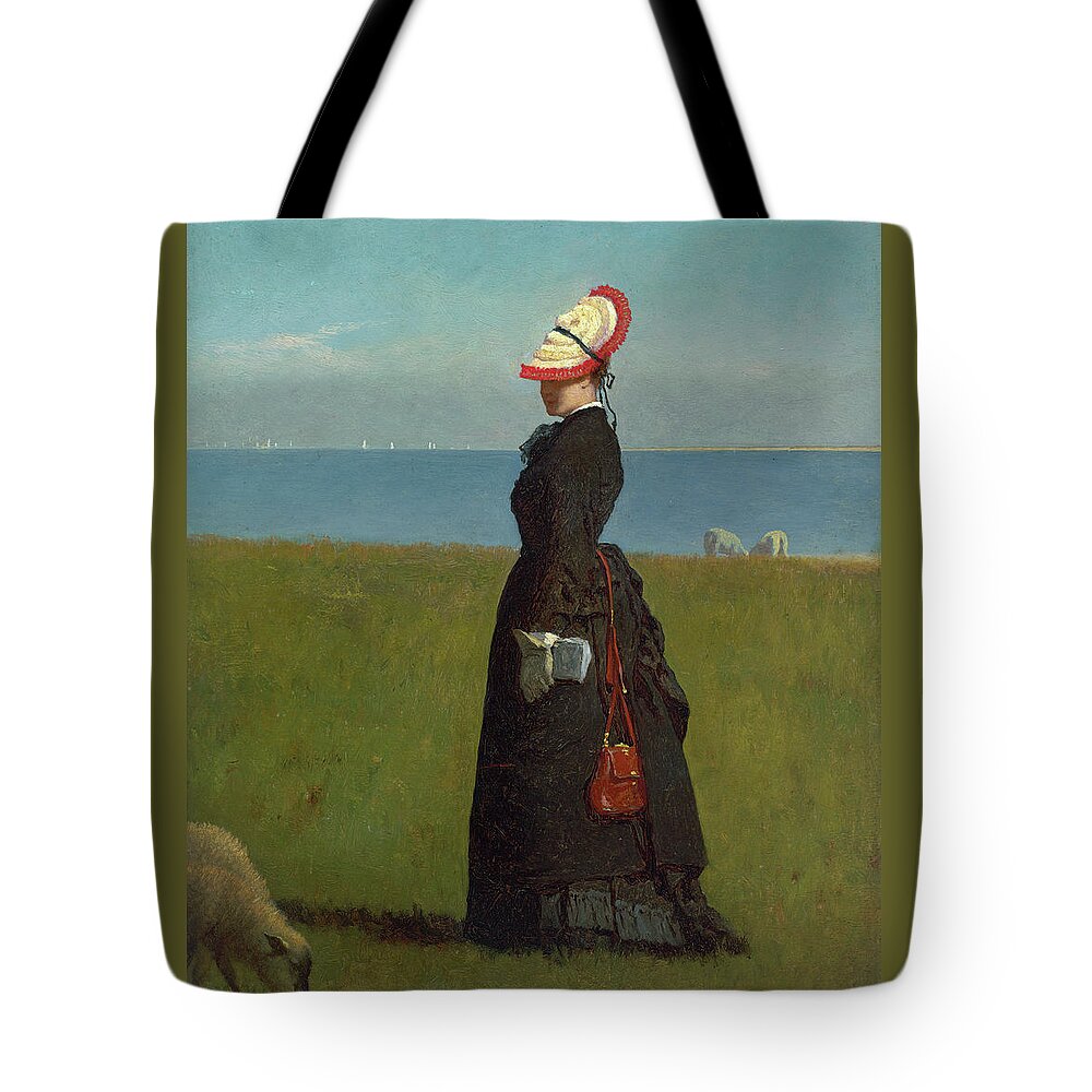 Artist Tote Bag featuring the painting Lambs Nantucket #1 by Eastman Johnson