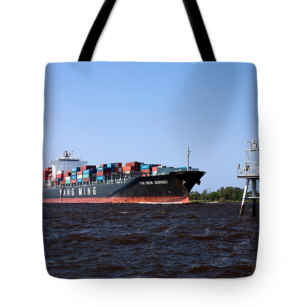 Large Cargo Ship Underway Tote Bag for Sale by Sally Weigand