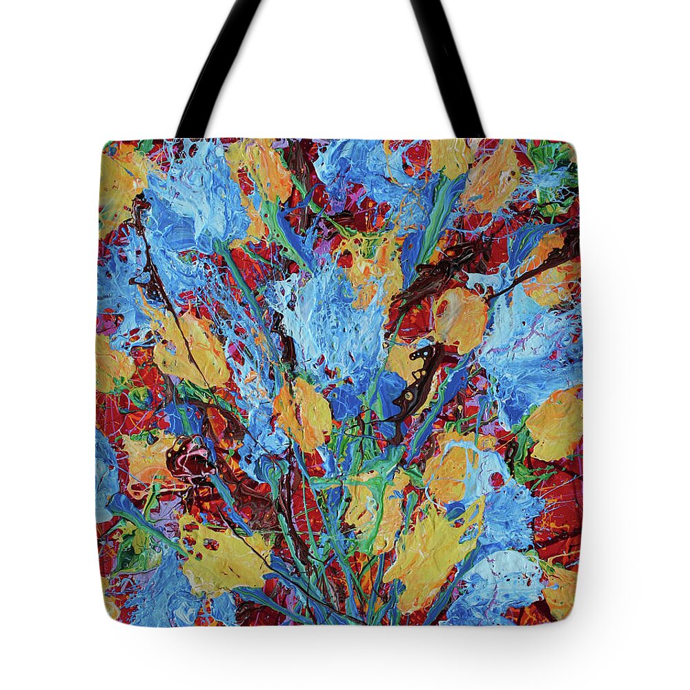 Splash Tote Bag featuring the painting Last Minute First Impressions by Ric Bascobert