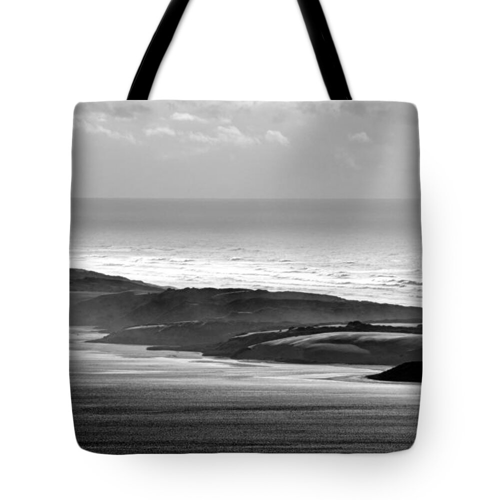 Scenic Tote Bag featuring the photograph Light on the Dunes #1 by AJ Schibig
