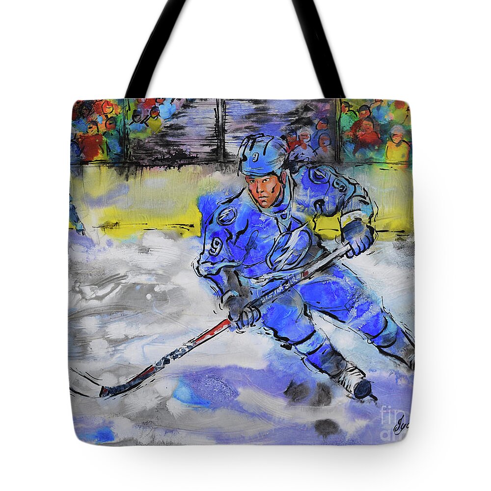  Tote Bag featuring the painting Lightning Strike by Jyotika Shroff