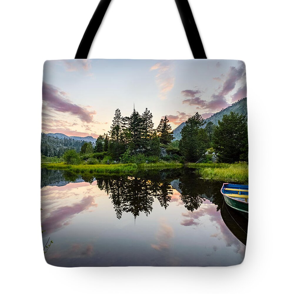 Lily Lake Tote Bag featuring the photograph Lily Lake #1 by Mike Ronnebeck