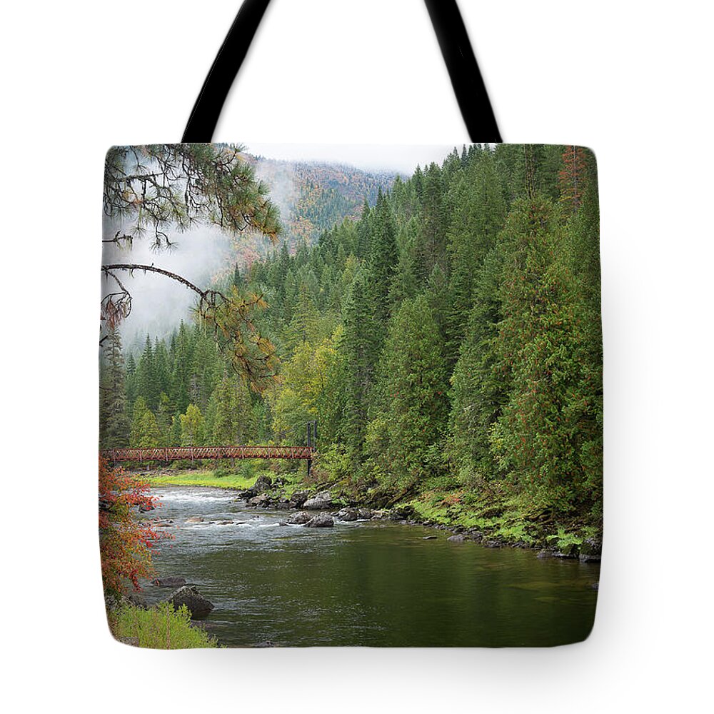 Clearwater National Forest Tote Bag featuring the photograph Lochsa Mists #1 by Idaho Scenic Images Linda Lantzy