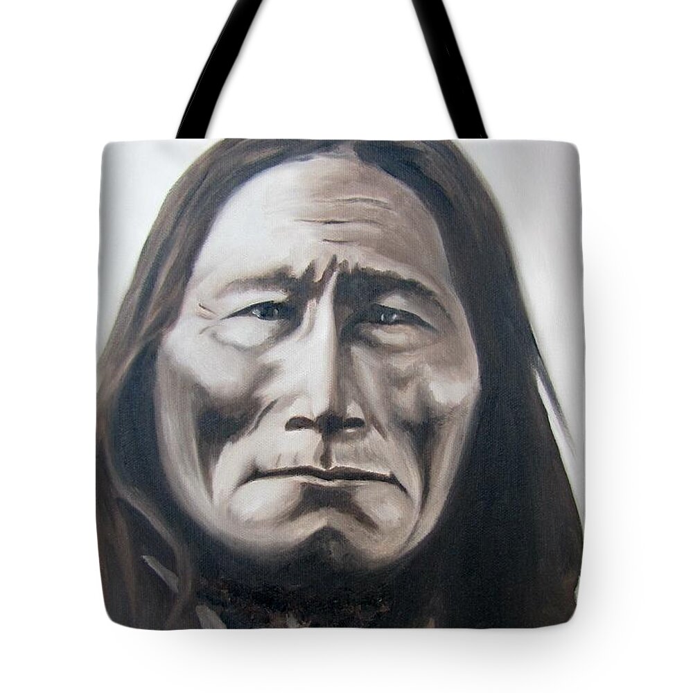 Long Bear Tote Bag featuring the painting Long Bear #1 by Michael TMAD Finney