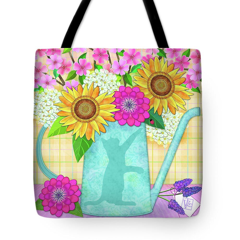 Flowers Tote Bag featuring the digital art Looking for Spring #1 by Valerie Drake Lesiak