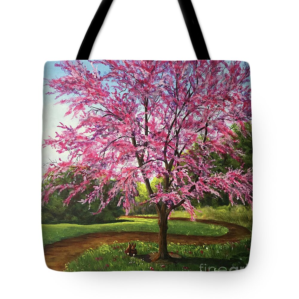 Love Is In The Air Tote Bag featuring the painting Love Is In The Air by Nancy Cupp