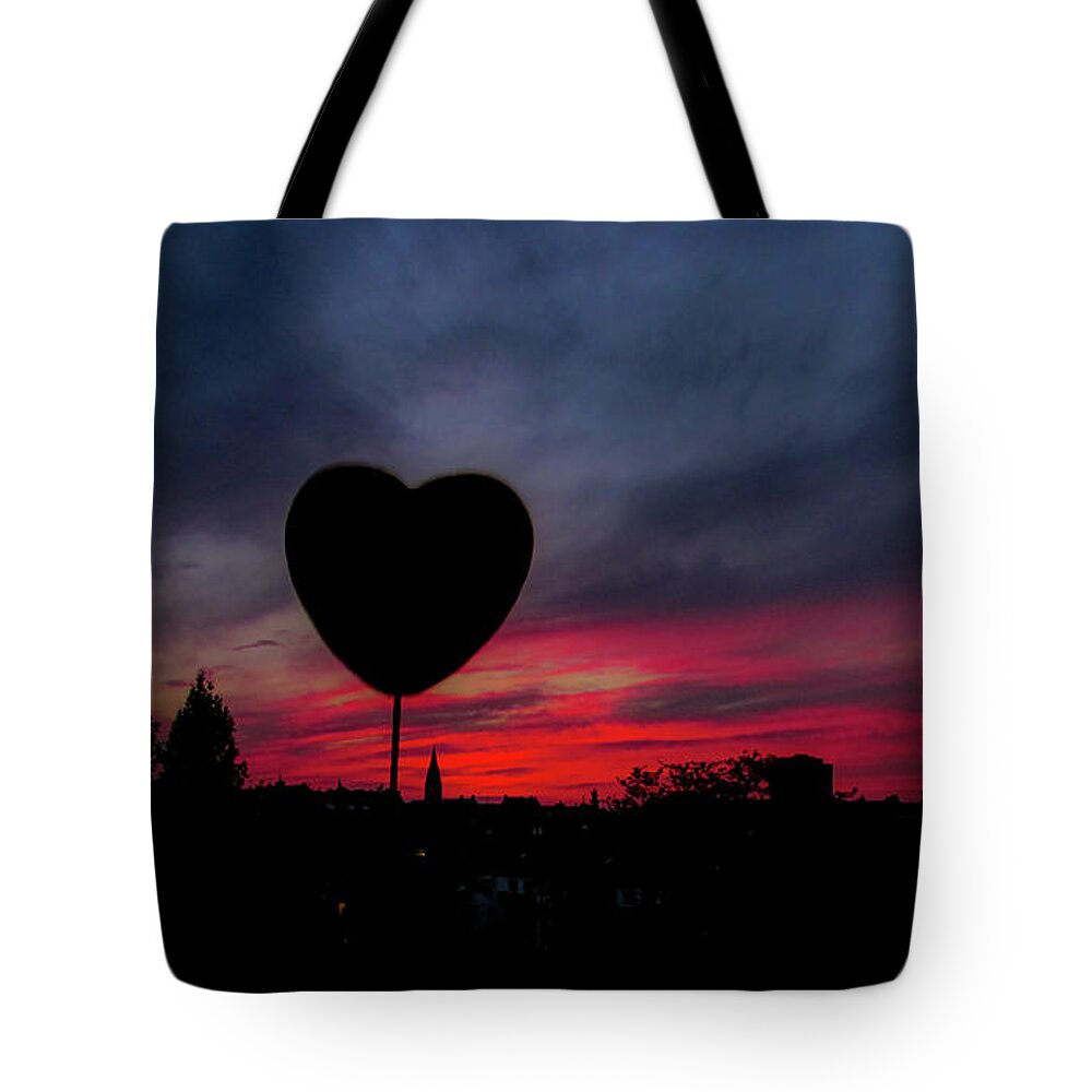 Sunset Tote Bag featuring the photograph Love Sunset #1 by Cesar Vieira