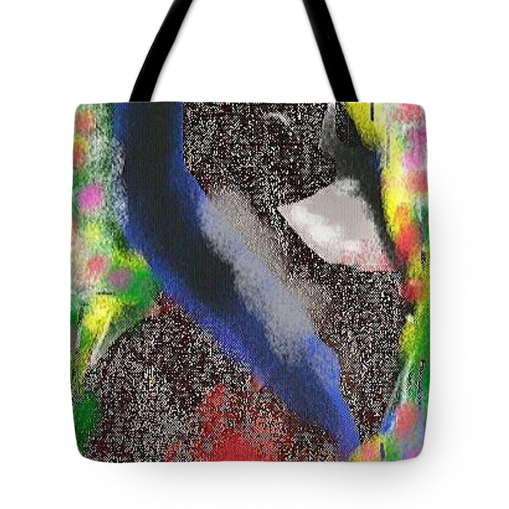 Love Tote Bag featuring the painting Lovers #1 by Subrata Bose