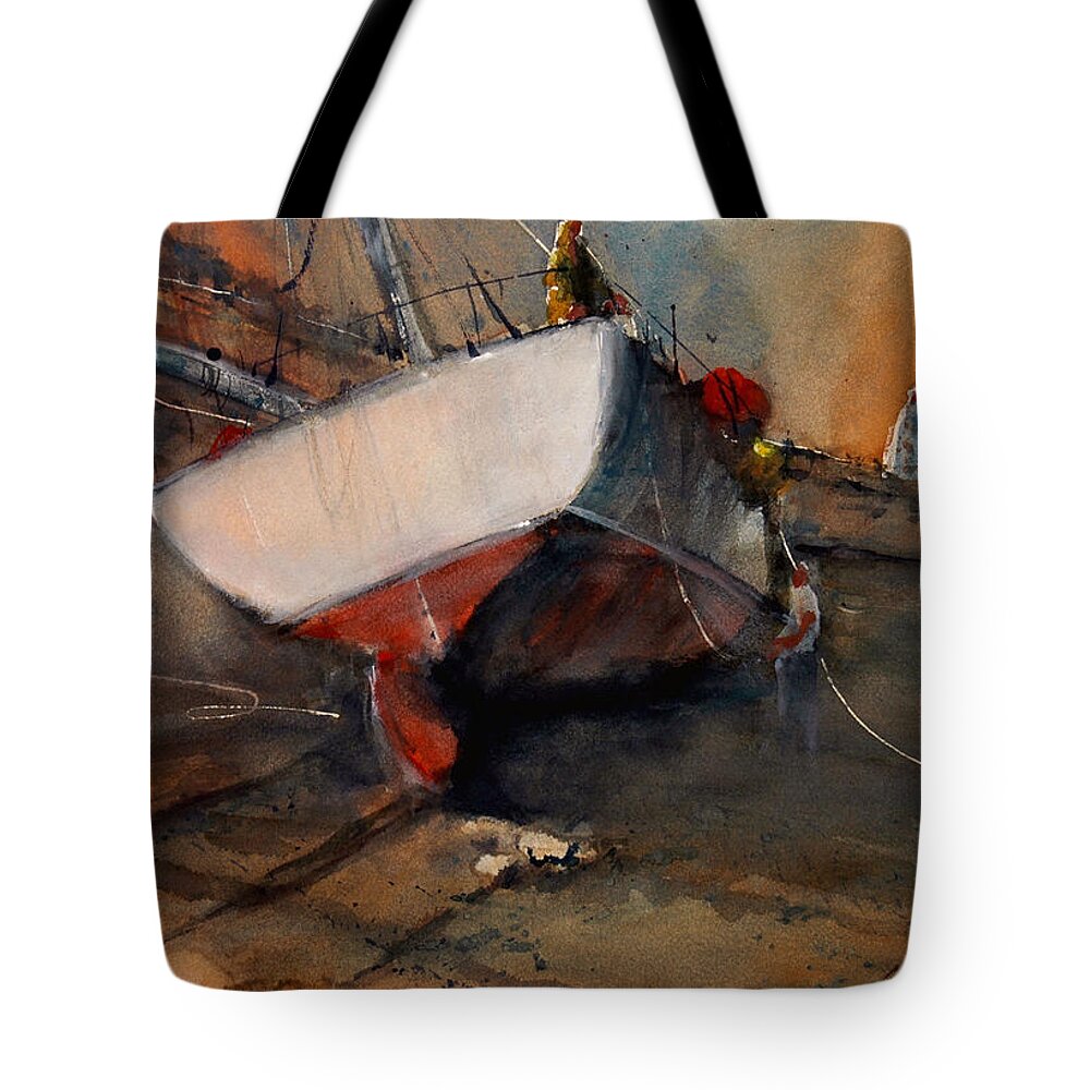 St Tote Bag featuring the painting Low Tide at St Ives by Charles Rowland