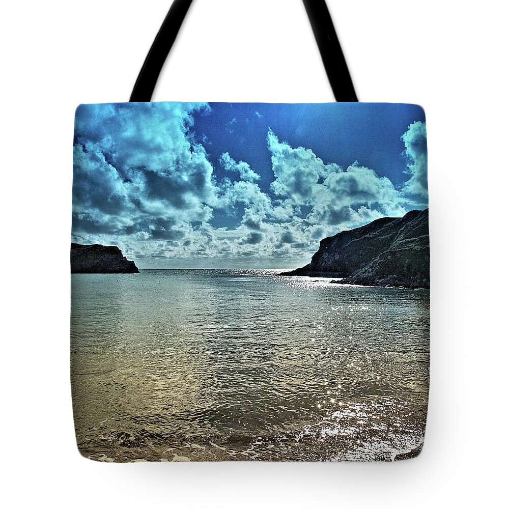 Seascapes Tote Bag featuring the photograph Lulworth Cove by Richard Denyer