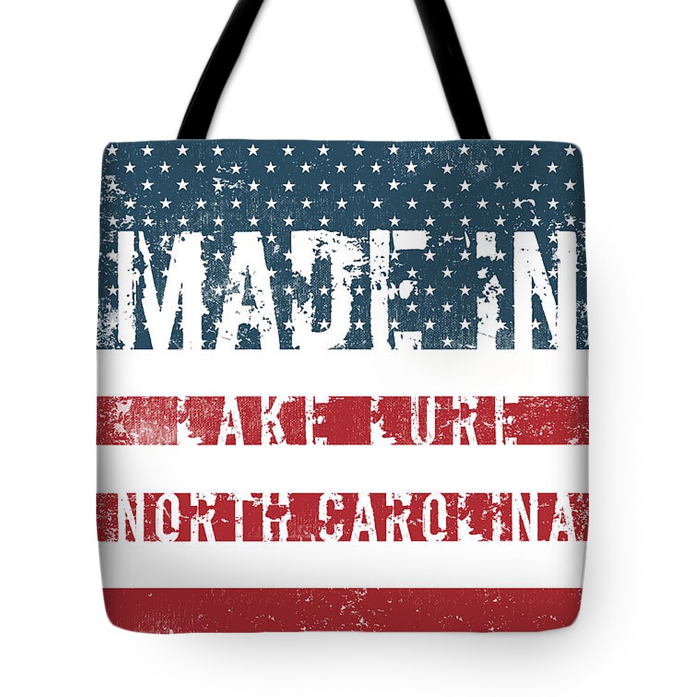 Lake Lure Tote Bag featuring the digital art Made in Lake Lure, North Carolina #1 by Tinto Designs
