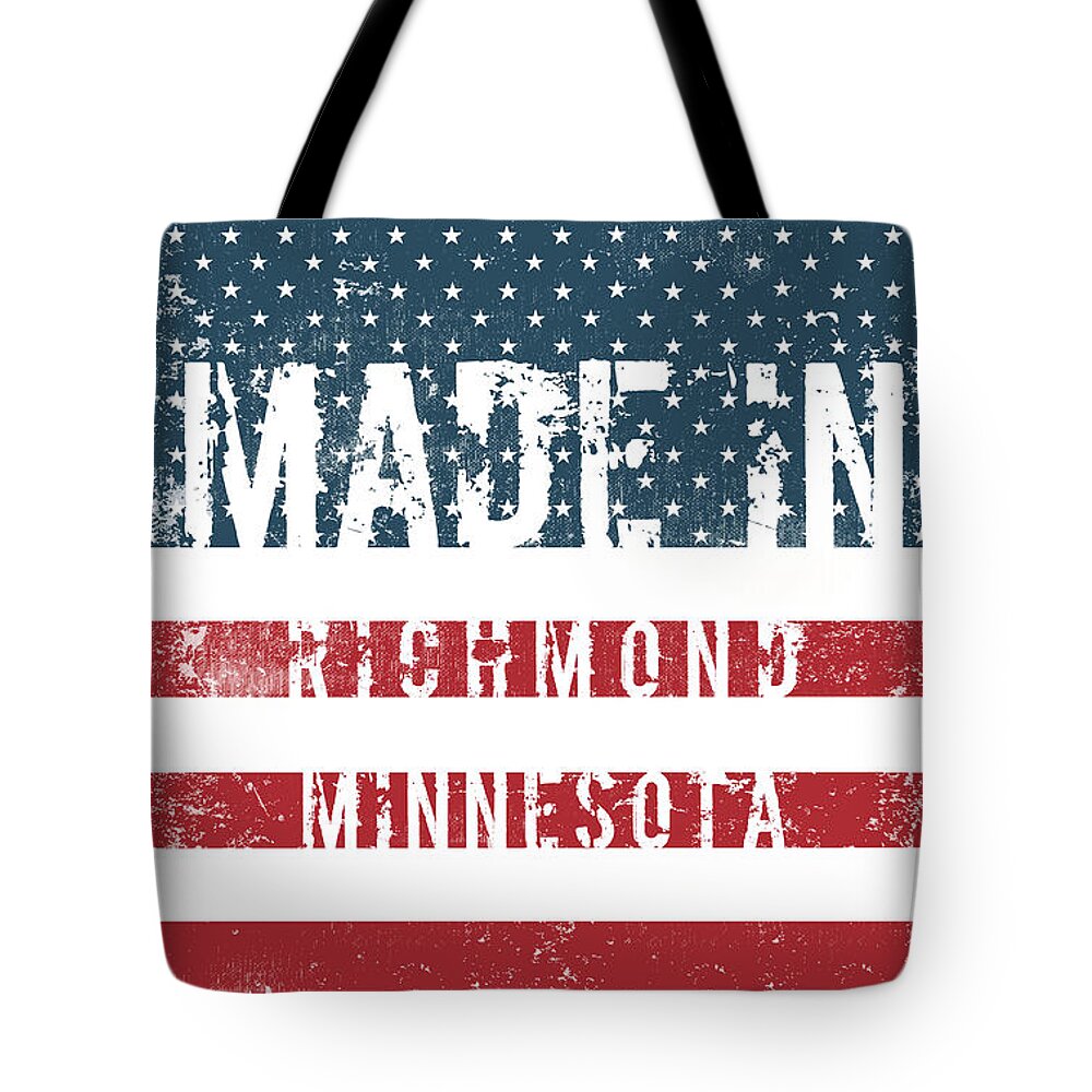 Richmond Tote Bag featuring the digital art Made in Richmond, Minnesota #1 by Tinto Designs