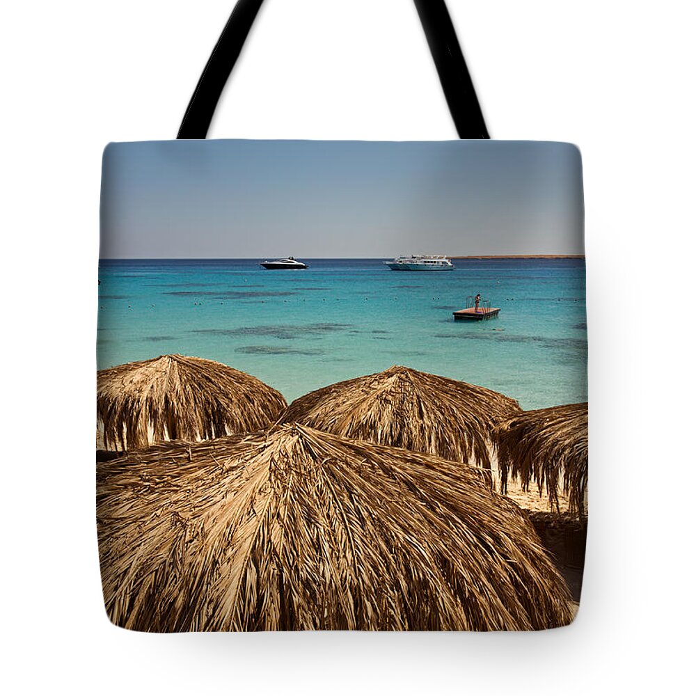 Mahmya Island Tote Bag featuring the photograph Mahmya Island Beach #1 by Aivar Mikko