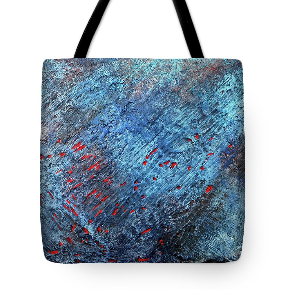 Abstract Tote Bag featuring the painting Meltdown #2 by Rein Nomm