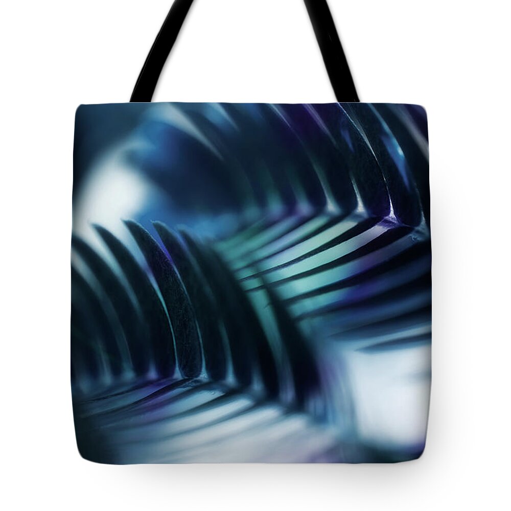 Mimosa Tote Bag featuring the photograph Mimosa Leaf Abstract 2 #1 by Mike Eingle