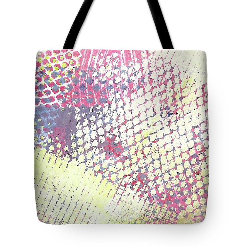Print Tote Bag featuring the painting Monoprint Mesh #1 by Cynthia Westbrook