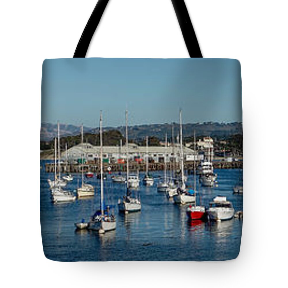 Panoramic Tote Bag featuring the photograph Monterey Day by Derek Dean