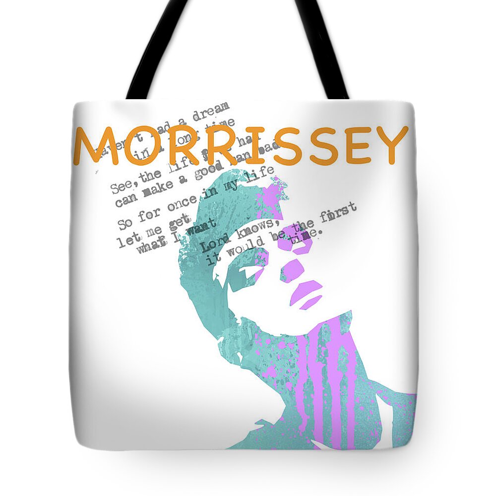 Jimi Hendrix Tote Bag featuring the painting Morrissey #2 by Art Popop