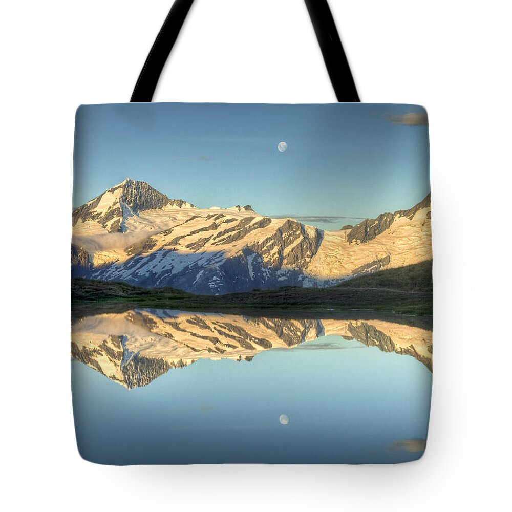 00441029 Tote Bag featuring the photograph Mount Aspiring Moonrise Over Cascade by Colin Monteath