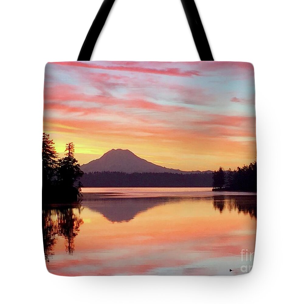 Photography Tote Bag featuring the photograph Mount Rainier Dawn #3 by Sean Griffin
