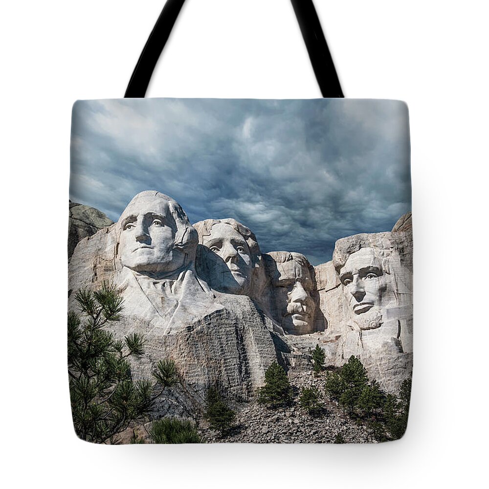 Mt. Rushmore Tote Bag featuring the photograph Mount Rushmore II #2 by Tom Mc Nemar