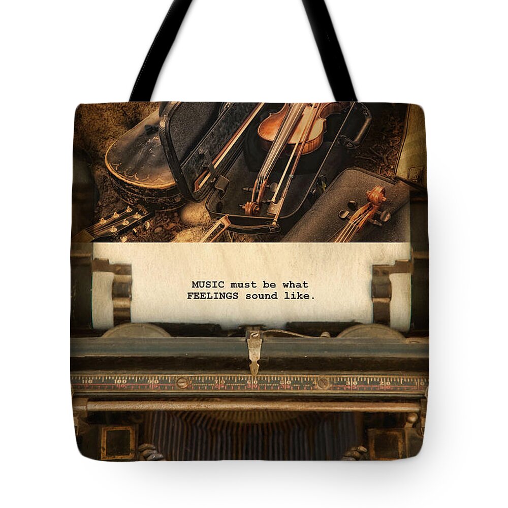 Antique Tote Bag featuring the photograph Music #2 by Robin-Lee Vieira
