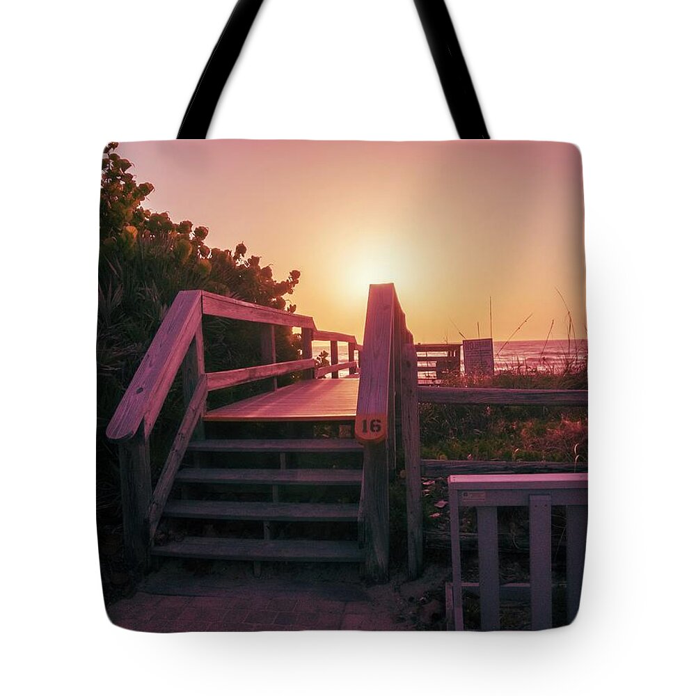 Florida Beaches Tote Bag featuring the photograph My Atlantic Dream - The Boardwalk. #2 by Carlos Avila