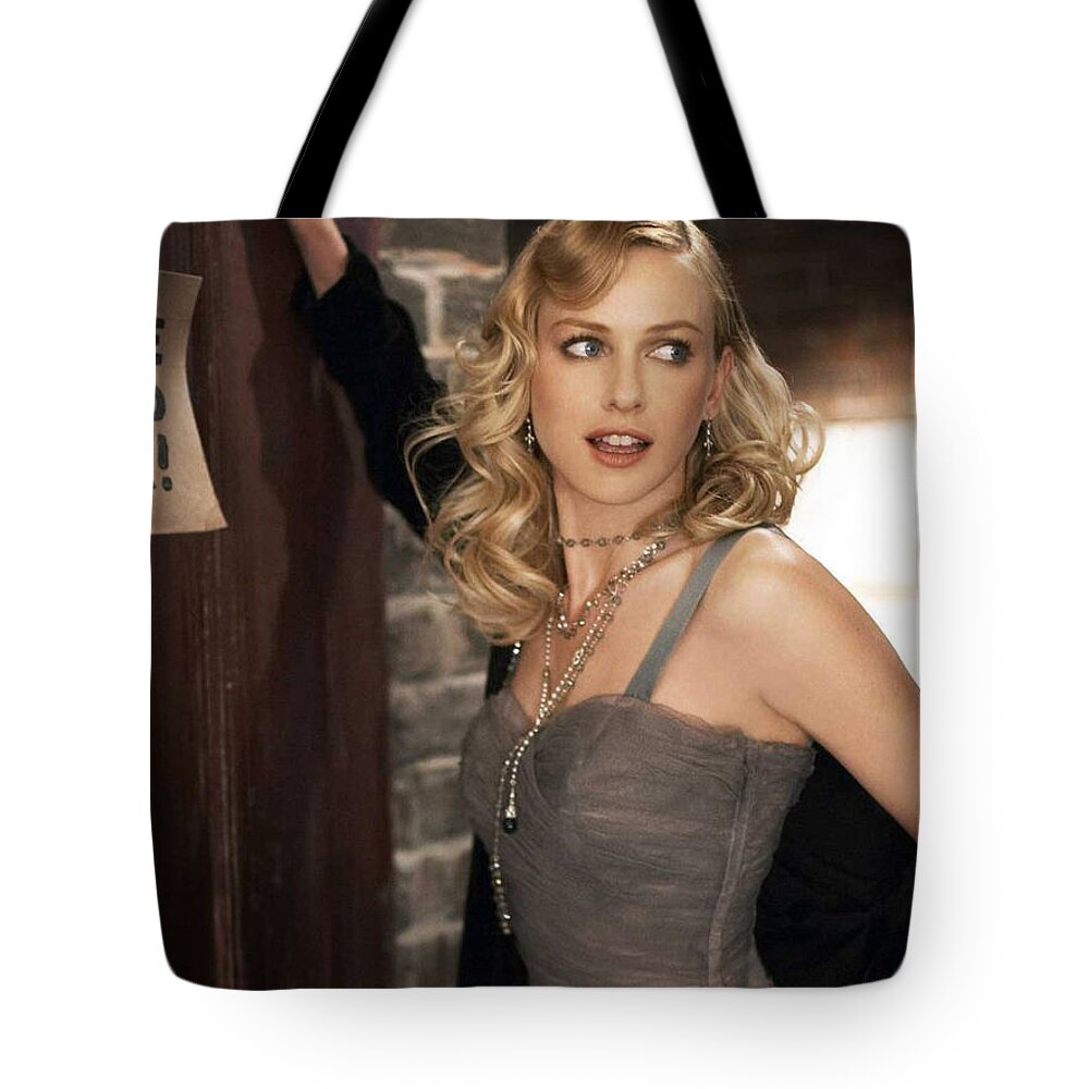Naomi Watts Tote Bag featuring the digital art Naomi Watts #1 by Super Lovely