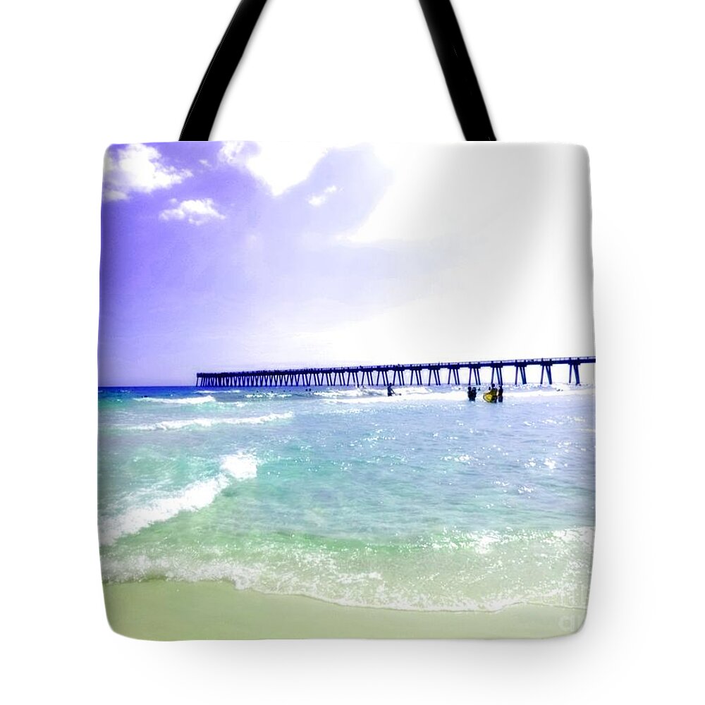 Navarre Tote Bag featuring the photograph Navarre Beach Florida #2 by James and Donna Daugherty