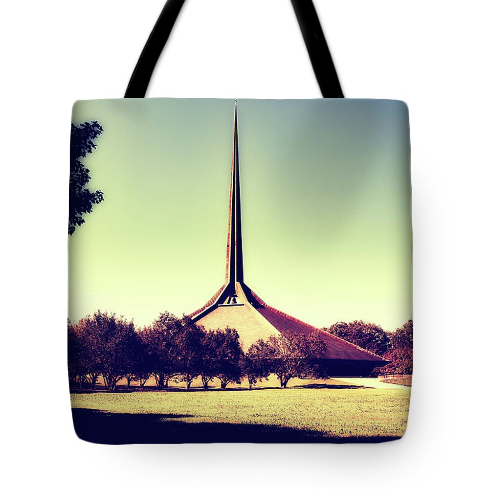 North Christian Church Tote Bag featuring the photograph North Christian Church - Columbus, Indiana #1 by Mountain Dreams