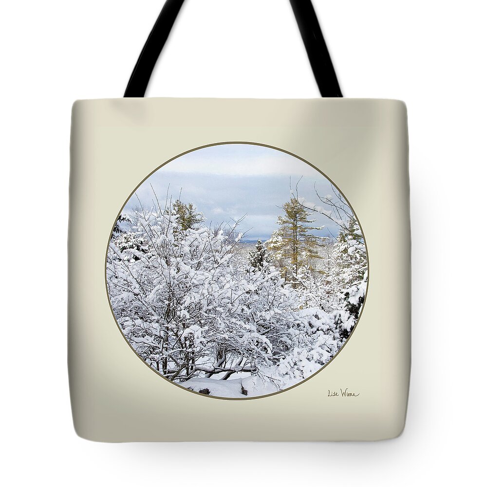 Northeast Usa Photography Tote Bag featuring the digital art Northeast USA Photography button #1 by Lise Winne